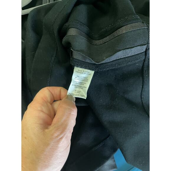 Theory Short Sleeve Leather Dress Black - Picture 5 of 7